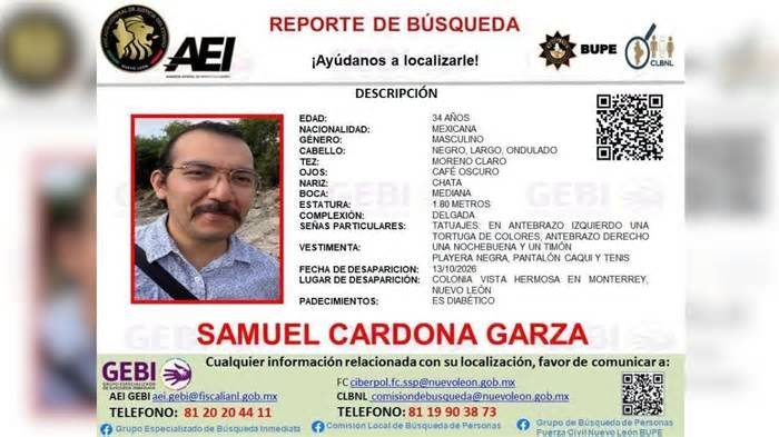 Reportan desaparición de Samuel Cardona Garza, activista del colectivo 'Un río en el río' en Monterrey