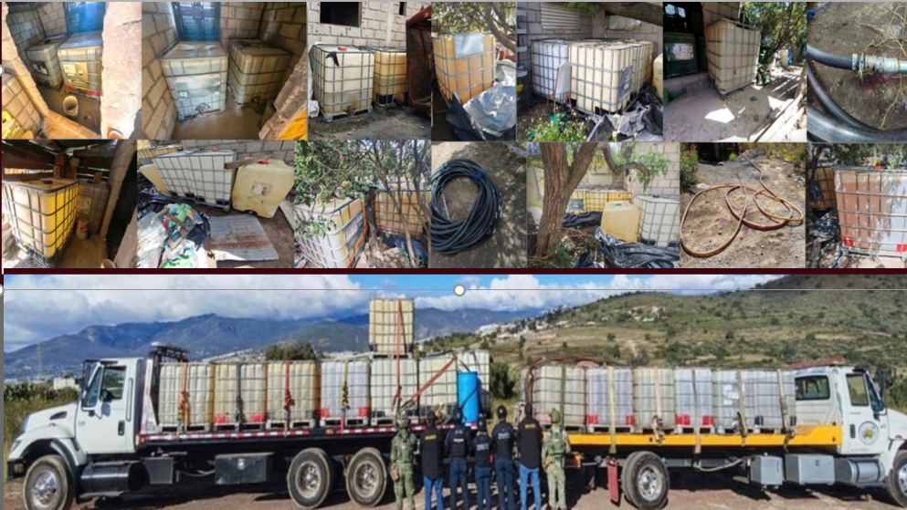 Aseguran más de 20 mil litros de hidrocarburo ilícito en Pachuca