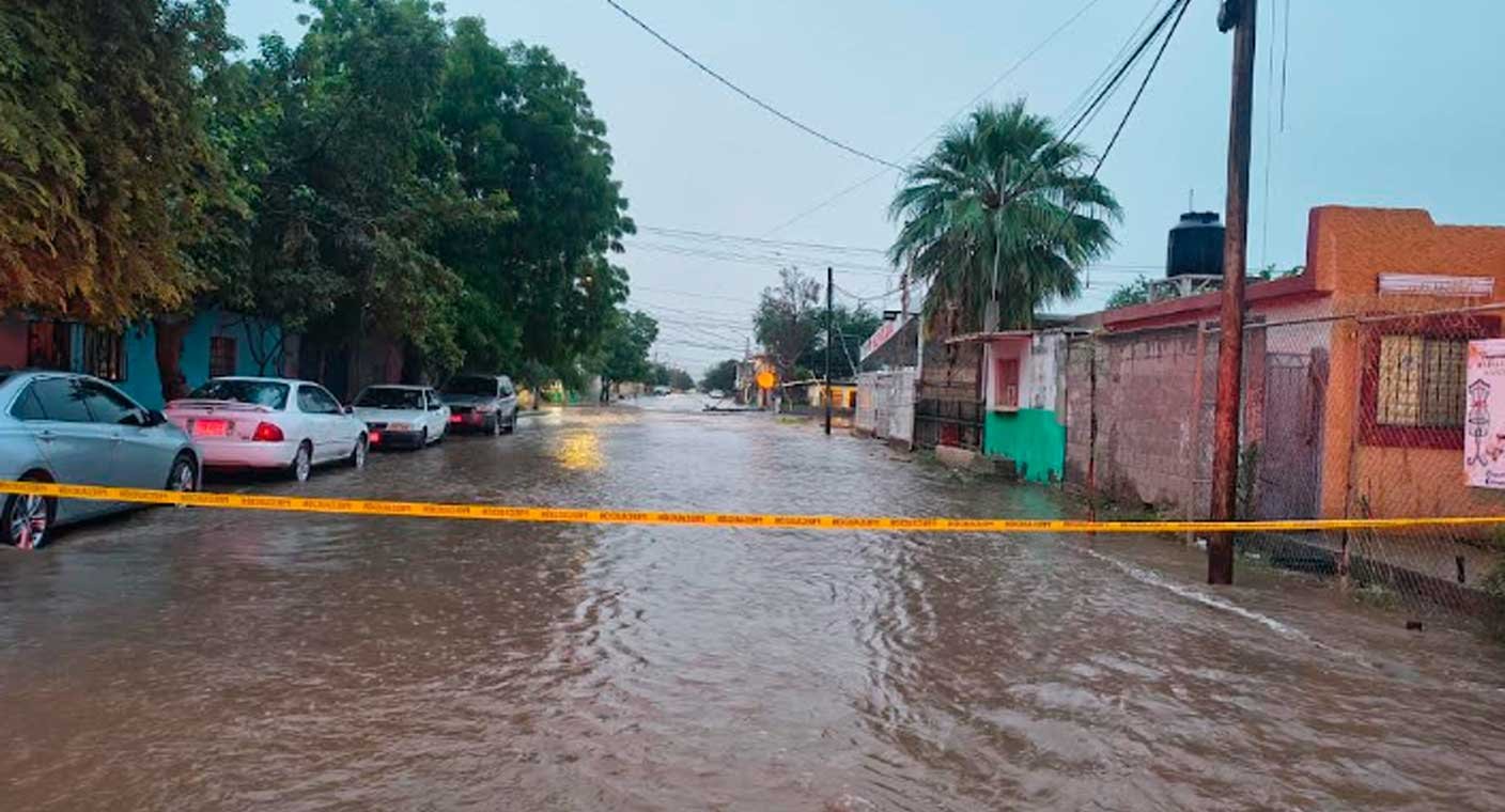 Estas son las calles cerradas por riesgos tras lluvias en Hermosillo