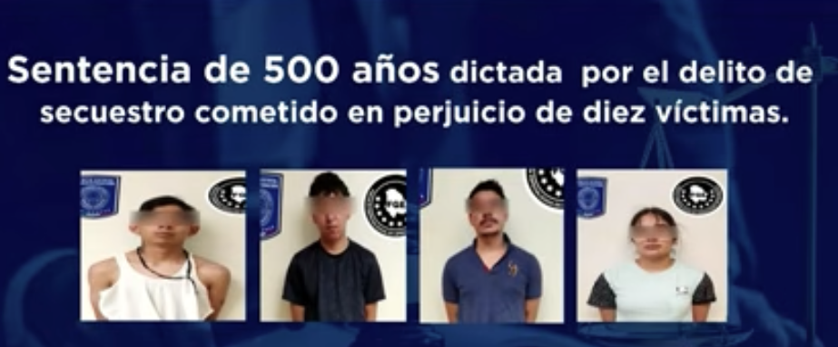 Dictan sentencia acumulada de 500 años a cuatro secuestradores en Ciudad Juárez