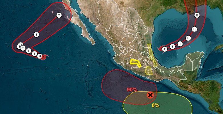 “Rachel” se regresa hacia la Península de BC; cae tormenta en el sur de La Paz