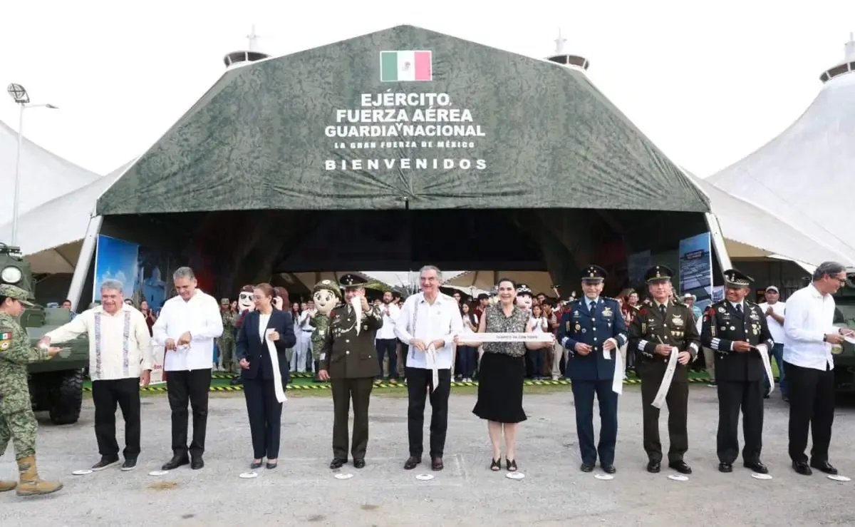 Américo Villarreal inaugura Expo Militar en Tampico, Tamaulipas