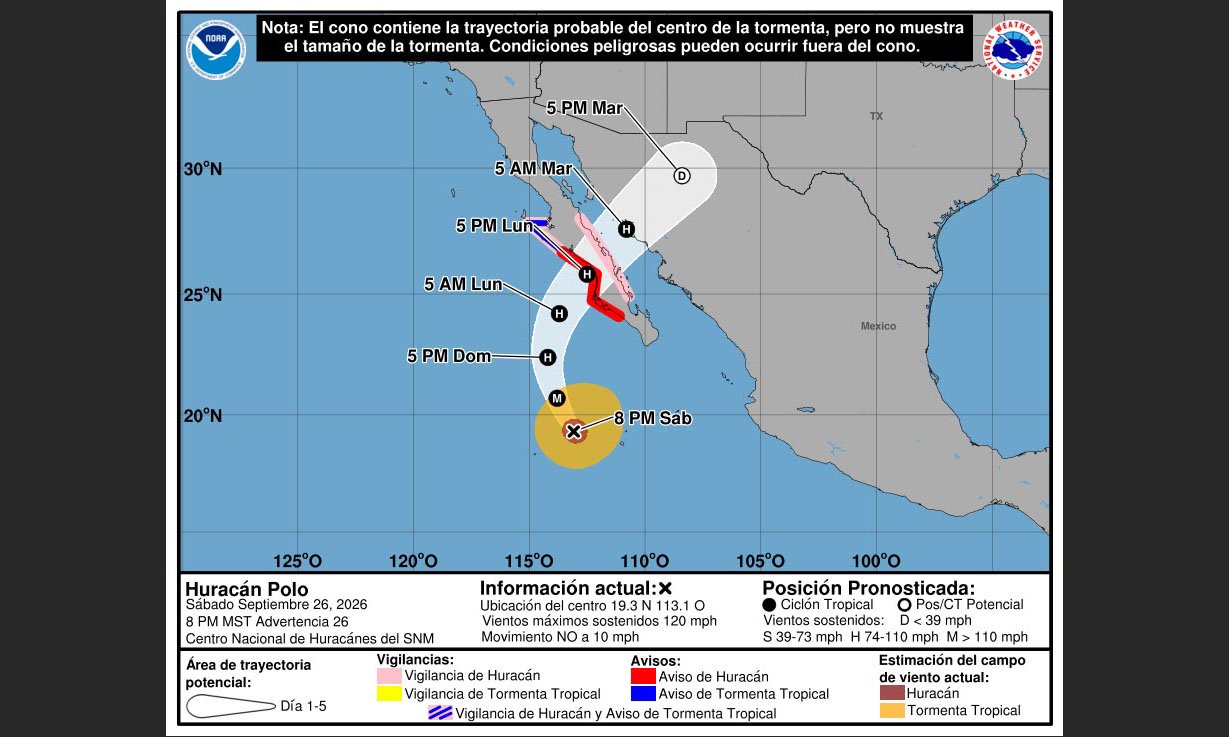 Sigue Sonora en alerta azul por “Polo”: Coordinación Estatal de Protección Civil