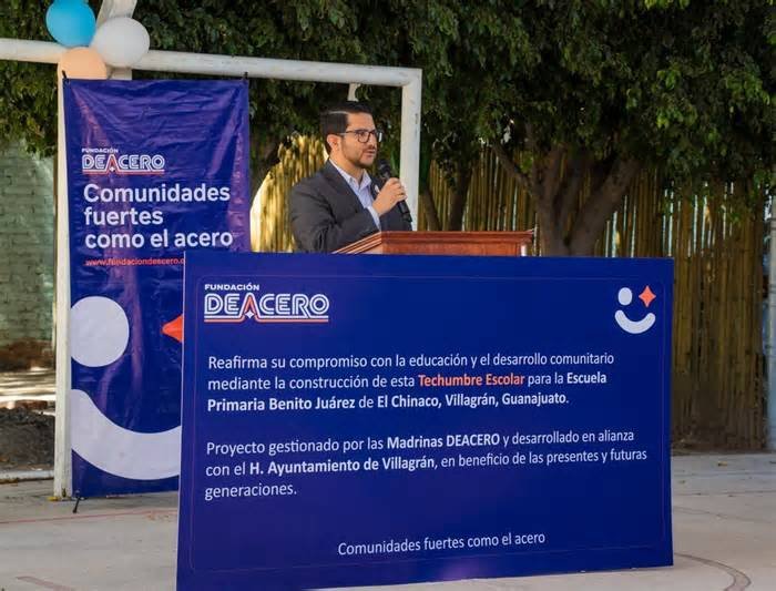 Fundación DEACERO y comunidad de El Chinaco inauguran techumbre escolar en Villagrán, Guanajuato
