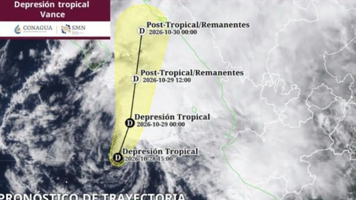 Depresión tropical Vance provocará chubascos en San Luis Potosí, alerta el SMN