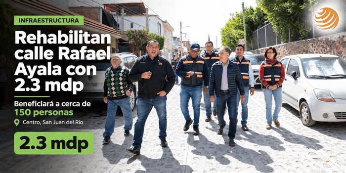 Rehabilitan calle Rafael Ayala en San Juan del Río con 2.3 mdp