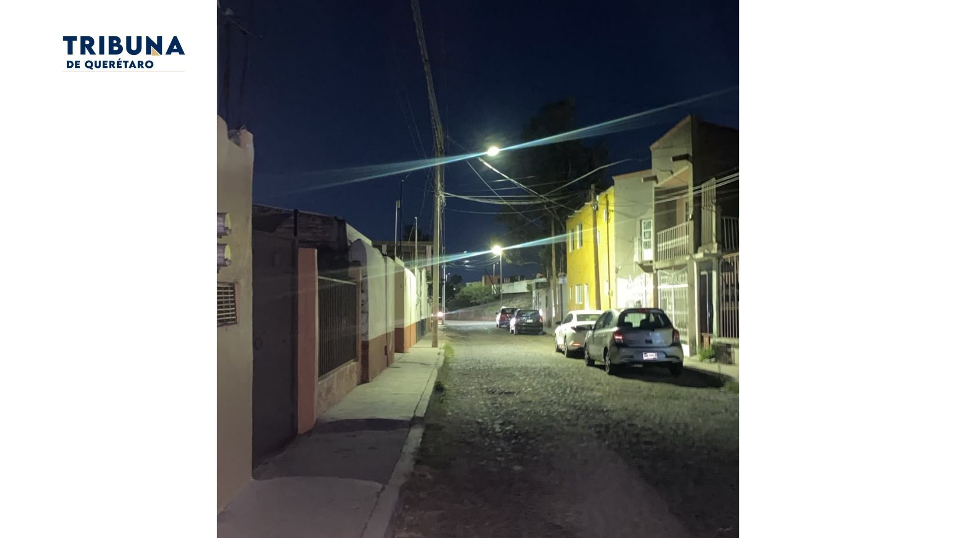 Alumbrado desigual y calles oscuras en San Juan del Río