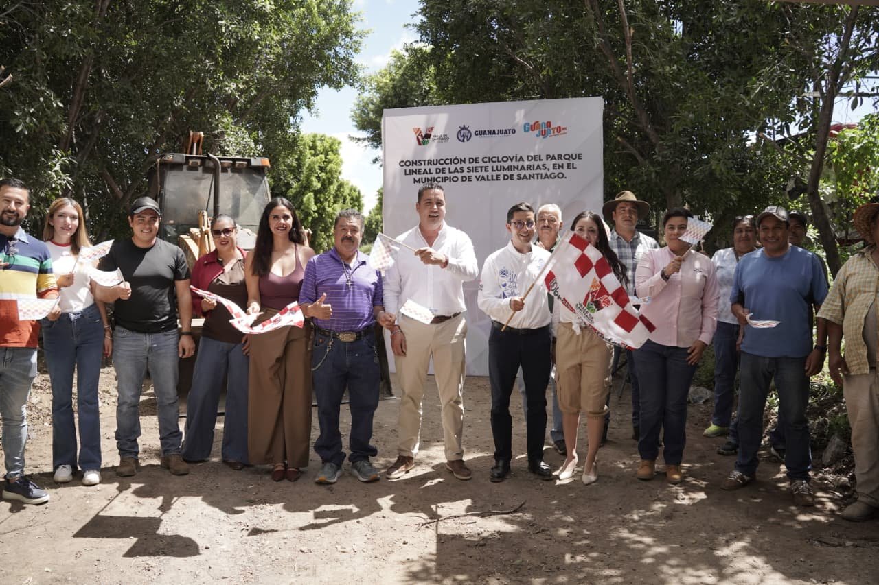 Valle de Santiago fortalece infraestructura turística con ciclovía en el Parque Lineal de las Siete Luminarias