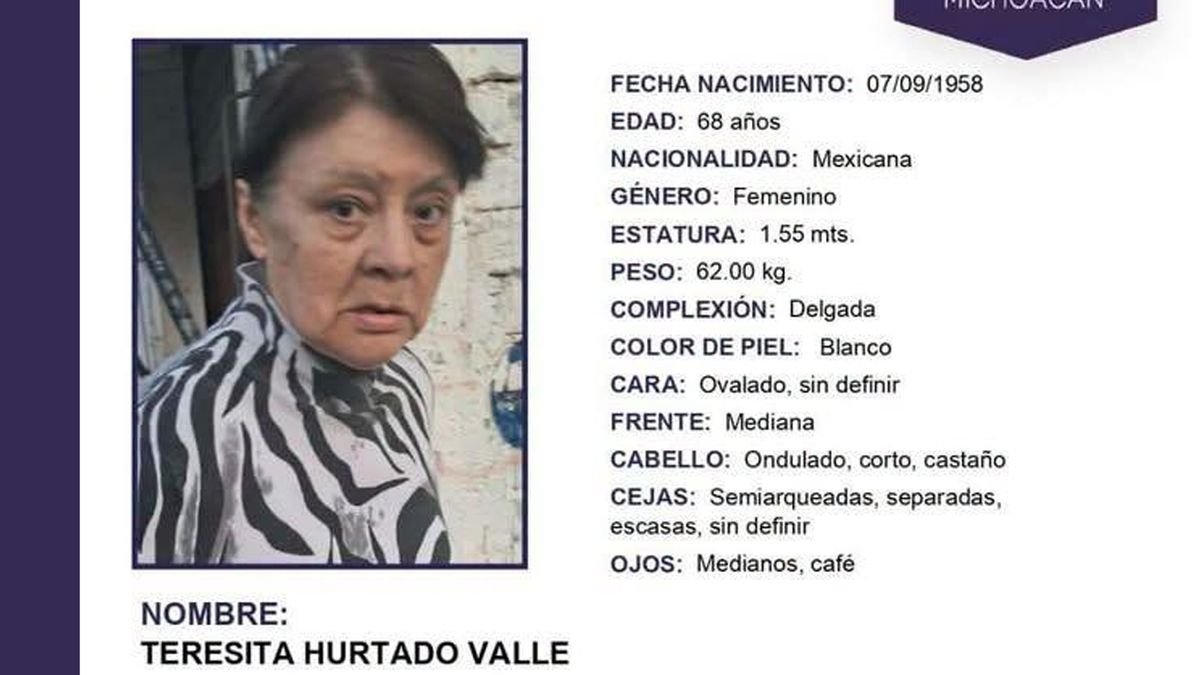 Confirman que mujer hallada en barranco de Morelia era Teresita, desaparecida