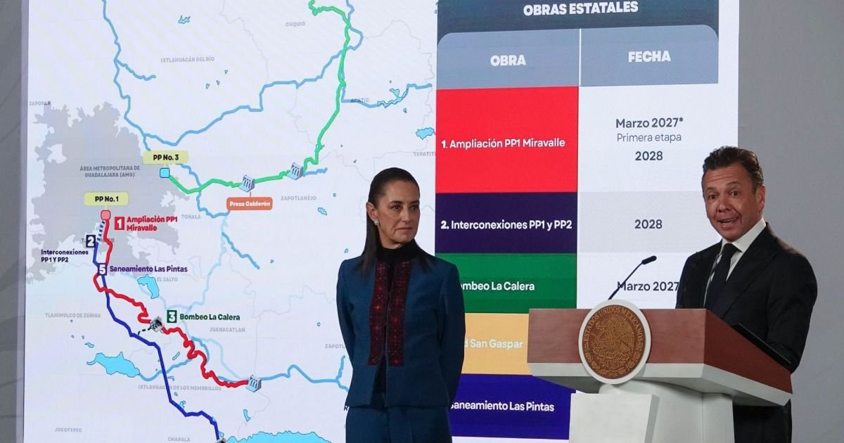 Pactan Federación y Jalisco inversión de 25 mil mdp en obras hídricas para la Zona Metropolitana de Guadalajara