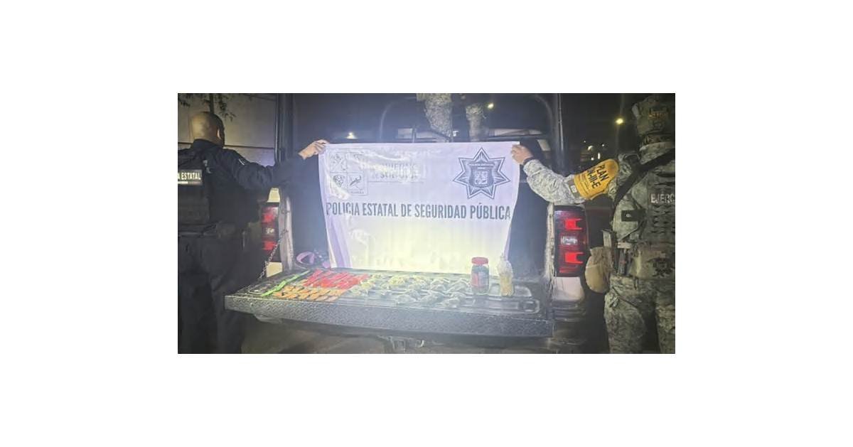Un operativo coordinado entre la PESP y la Secretaría de la Defensa en Hermosillo terminó con el aseguramiento de 25 envoltorios de hierba v