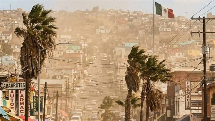 Vientos de Santa Ana en Tijuana: emiten alerta por rachas fuertes y calor extremo