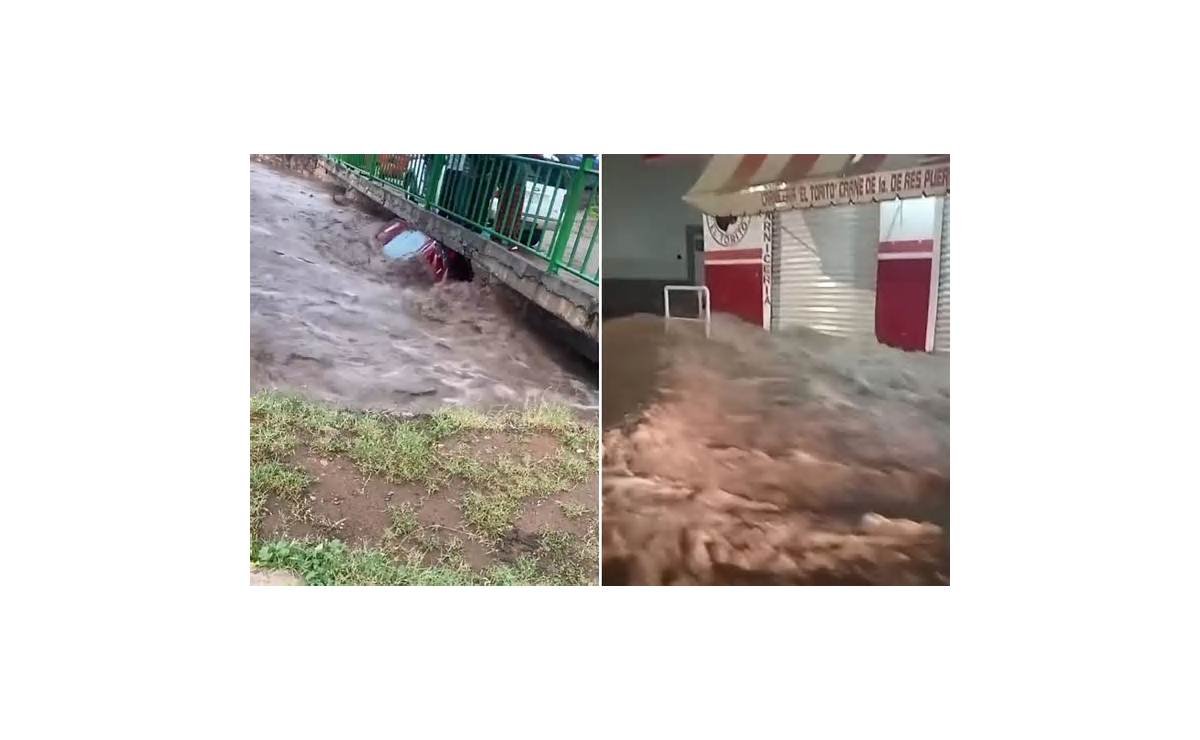 Lluvias inundan 22 municipios de San Luis Potosí; habilitan albergues para población afectada
