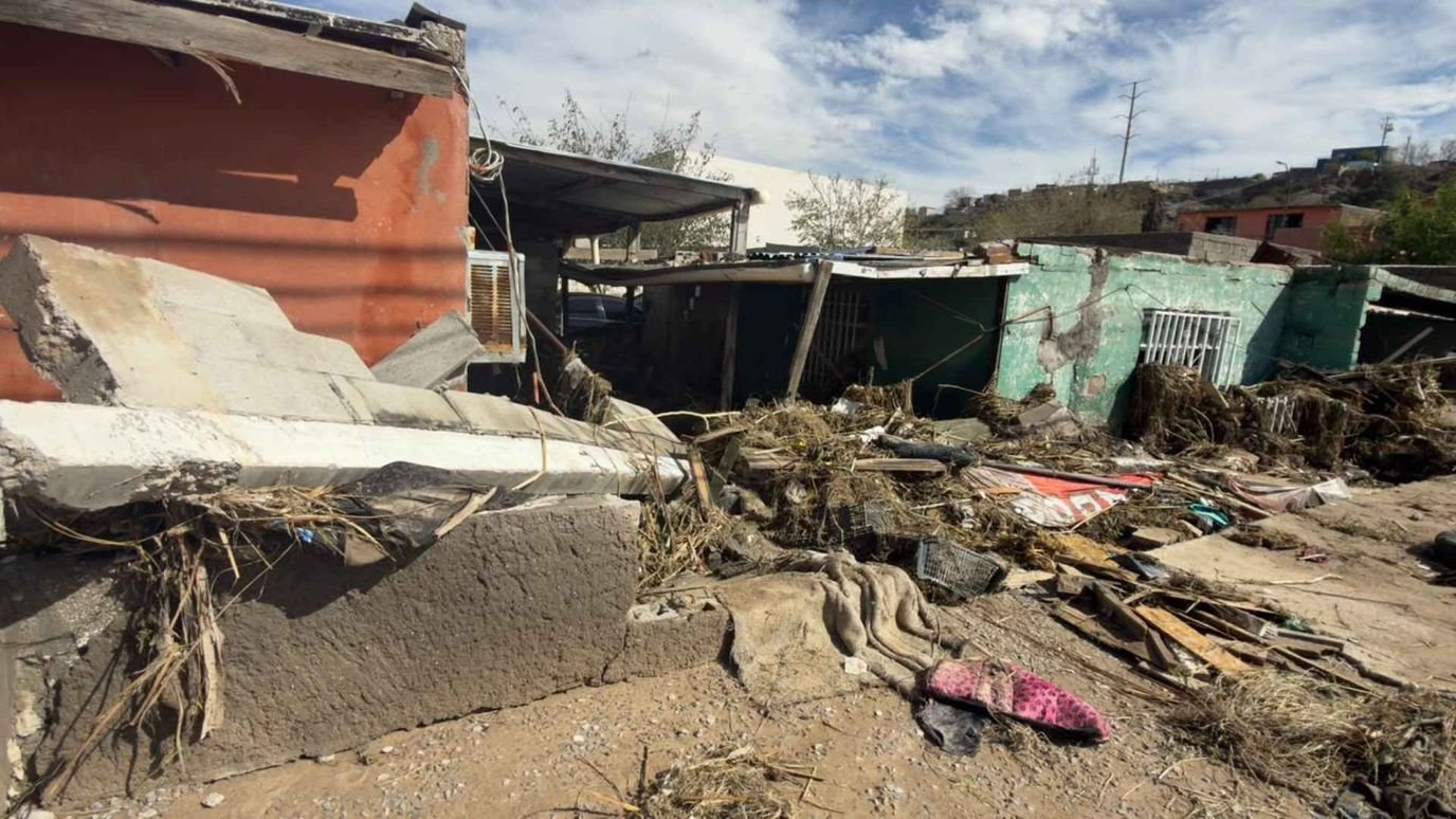 Inundaciones Dejan Daños en Viviendas de la Colonia Fronteriza en Ciudad Juárez