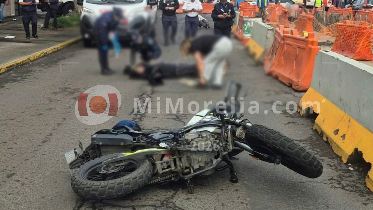 Doble accidente en Morelia: adulto mayor y motociclista heridos